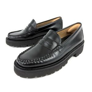 G.H. Bass & Co. Whitney Super Lug Weejuns Black Leather Loafers